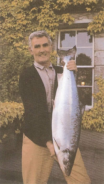 Sean Downes with a beautiful Beltra salmon - this fish weighed over 20 pounds